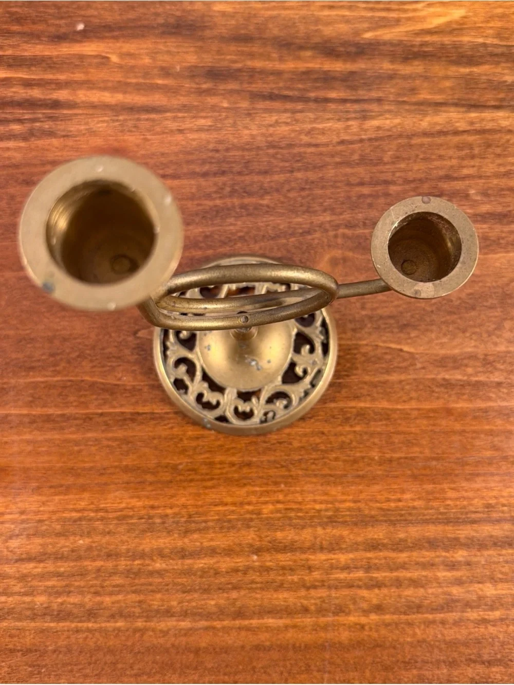 Brass Two-Arm Decorative Candle Holder